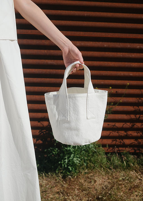 Basket Bag in White